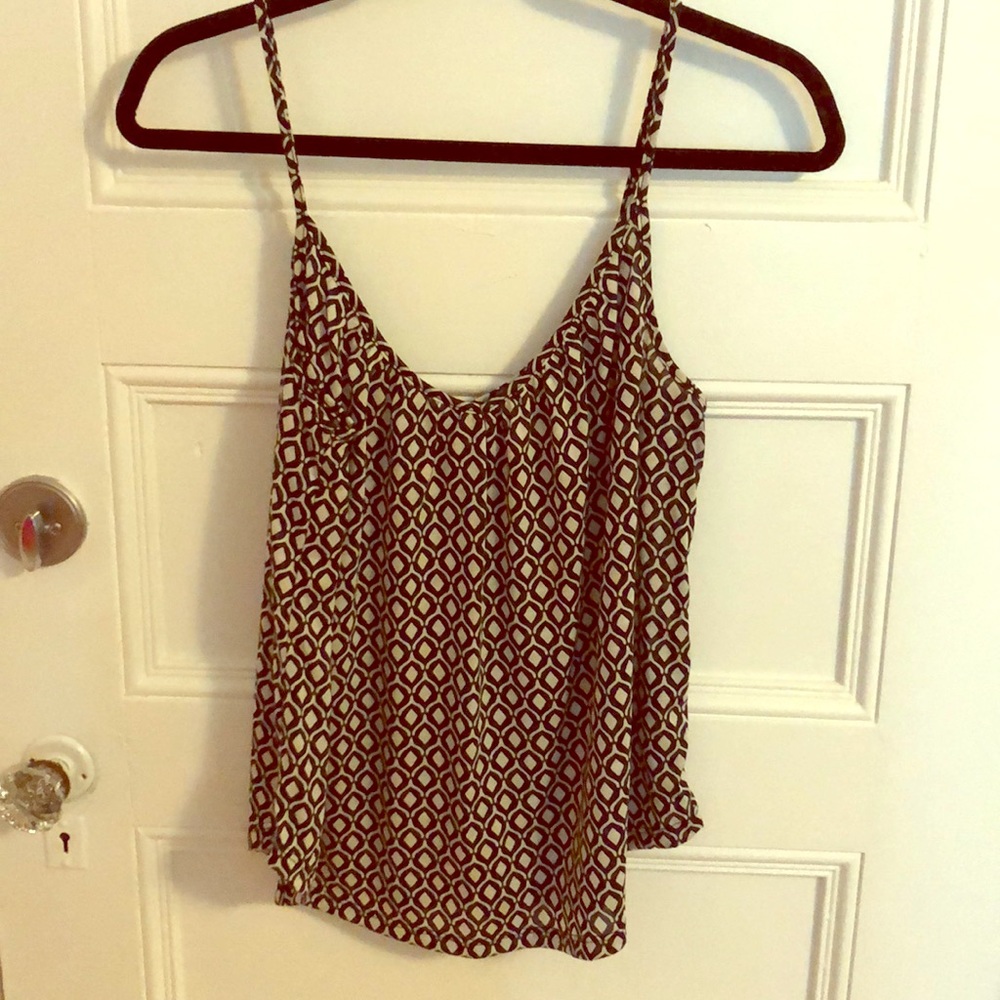 H&M Black and White Geometric Tank